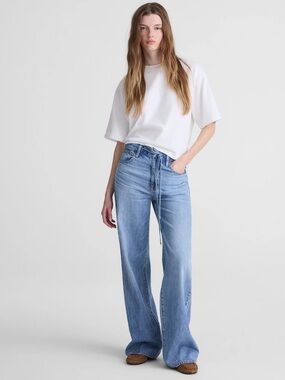 Madewell Ultimate Wide Leg Jean in Airy Denim